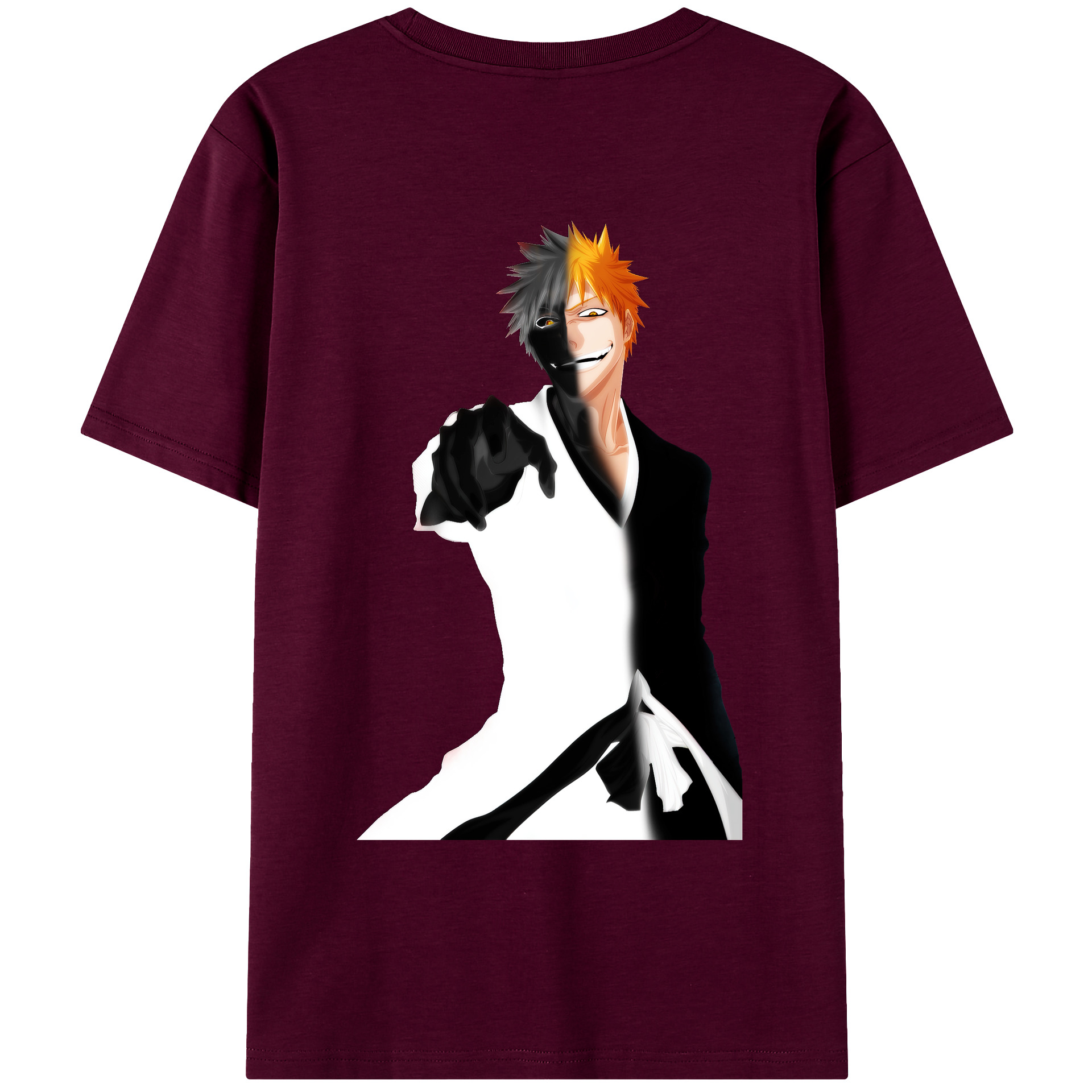 （画像用） ブリーチ 黒崎一護（くろさき いちご）BLEACH Kurosaki Ichigo レディース半袖Tシャツ(バックプリント)